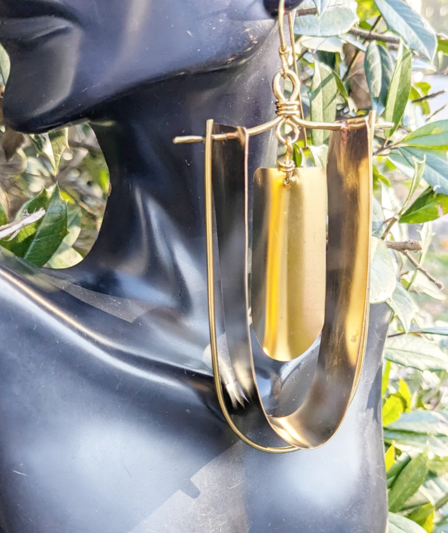 Sister Souljah Brass Earrings