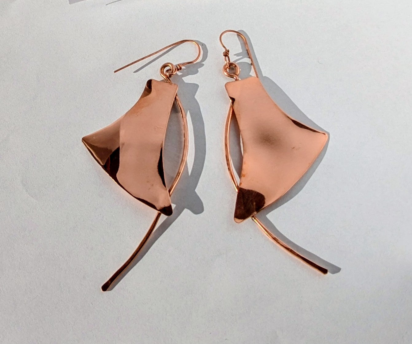 Captain Janet Days Copper Earrings