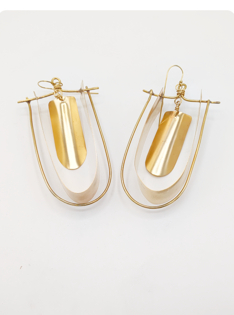 Sister Souljah Brass Earrings