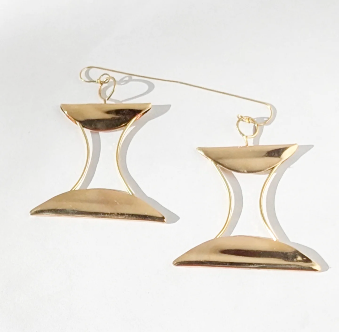 Beverly Johnson Brass Earrings