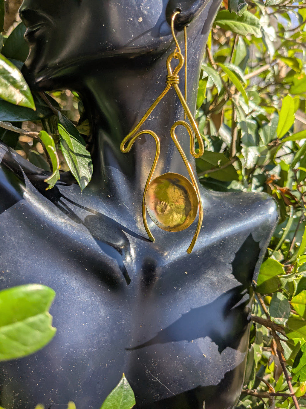 Katherine Dunham Brass Earrings