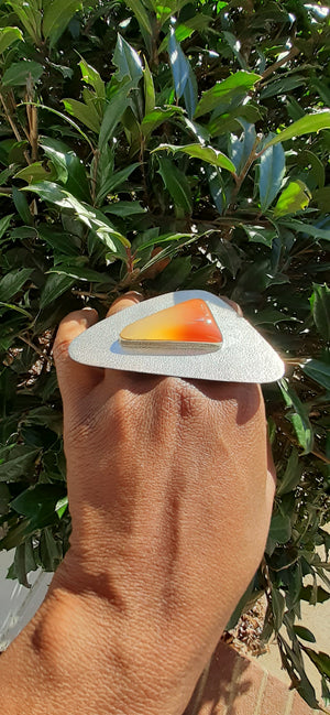 Silver Agate Ring